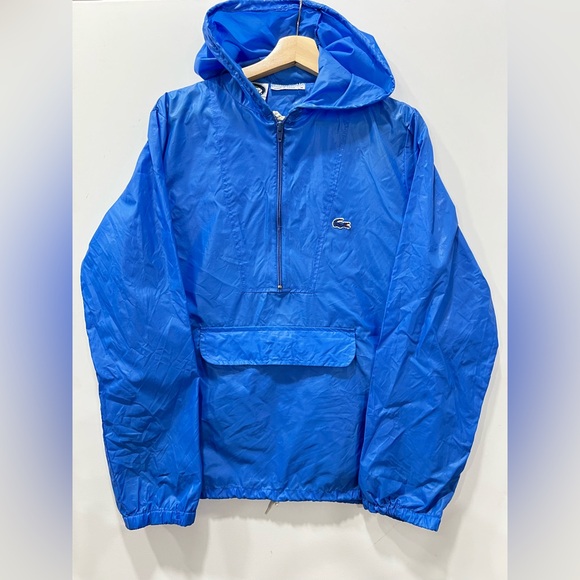 Lacoste Other - Lacoste Light Blue Hooded Half-Zip Windbreaker